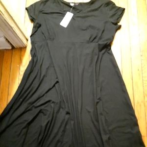 Black A-line Short sleeve plus sixe 24W dress